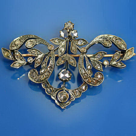 Victorian rose cut diamond brooch (image 3 of 5)